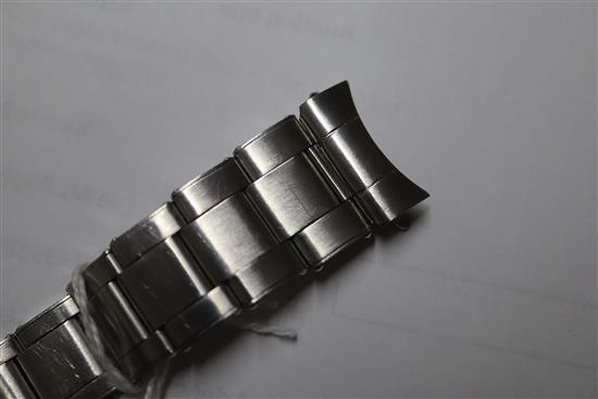 A gentlemans stainless steel Rolex 6636 expanding link wristwatch bracelet, overall length 16.3cm.